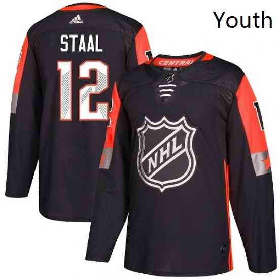 Youth Adidas Minnesota Wild 12 Eric Staal Authentic Black 2018 All Star Central Division NHL Jersey
